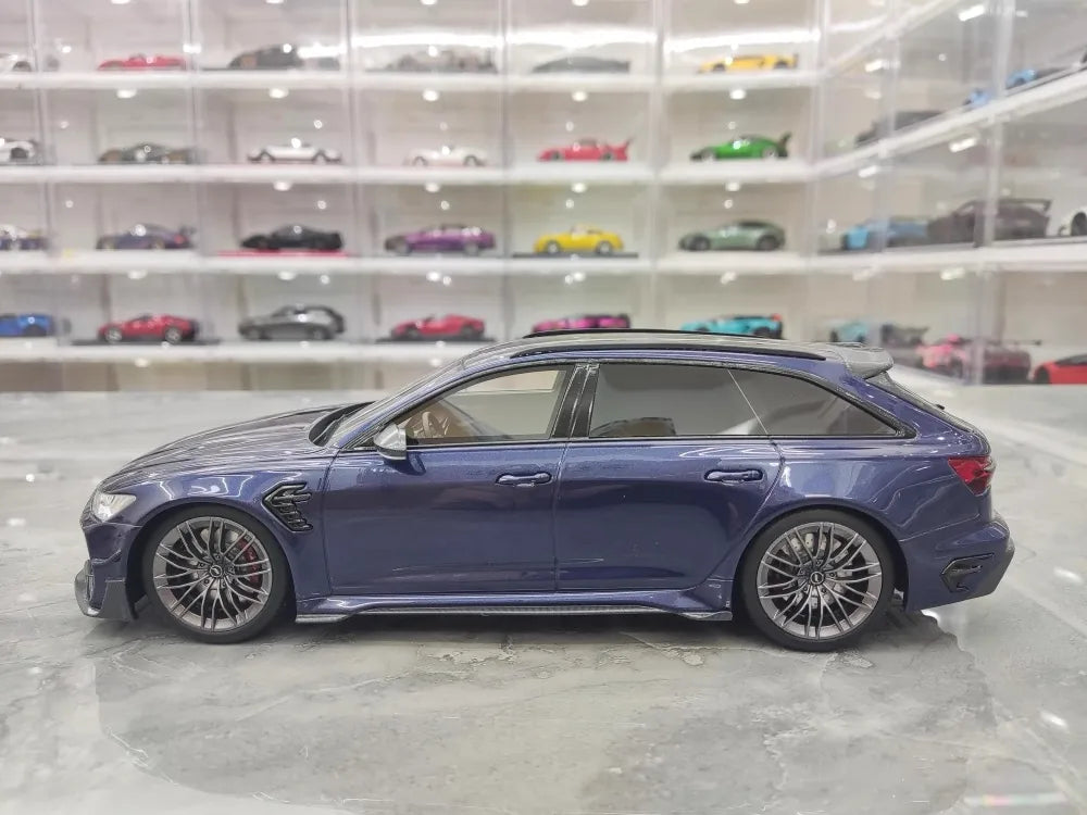 [Top Speed] 1:18 Audi 2021 RS6 Navarra C8 ABT blu modellino di auto resina