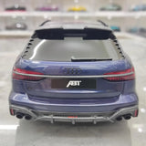 [Top Speed] 1:18 Audi 2021 RS6 Navarra C8 ABT Blue Model Car Resin