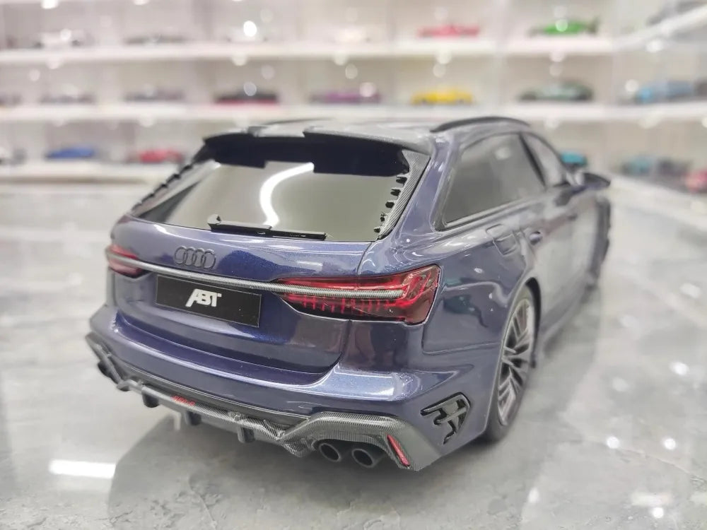 [Top Speed] 1:18 Audi 2021 RS6 Navarra C8 ABT blu modellino di auto resina