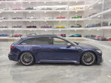 [Top Speed] 1:18 Audi 2021 RS6 Navarra C8 ABT Blue Model Car Resin