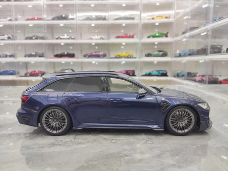 [Top Speed] 1:18 Audi 2021 RS6 Navarra C8 ABT Blue Model Car Resin