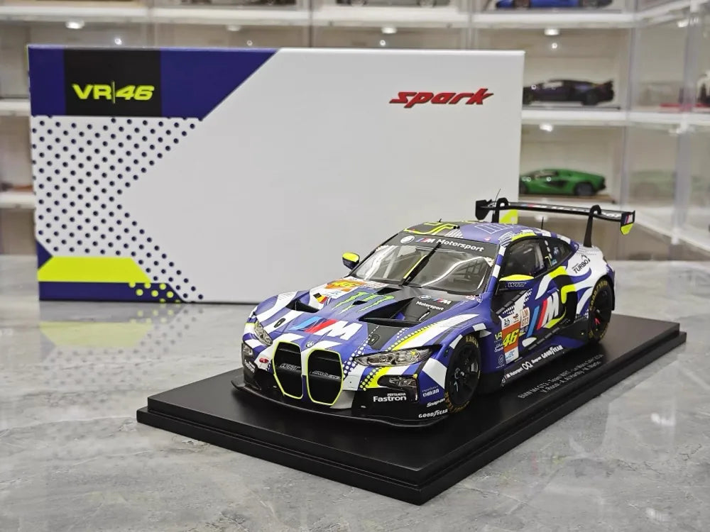 [Spark] 1:18 BMW 2024 M4 GT3 Le Mans 24H V. Rossi Model Car Resin