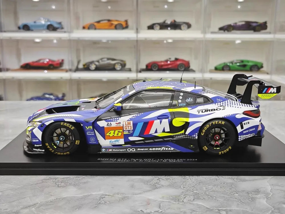 [Spark] 1:18 BMW 2024 M4 GT3 Le Mans 24H V. Rossi Model Car Resin