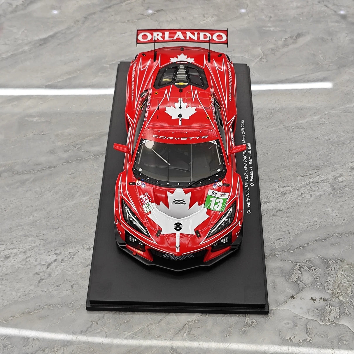Chevrolet 2025 Corvette Z06 GT3.R #13 1:18 AWA Racing 24h Le Mans resin verzamelmodel van Spark - bekijk 2