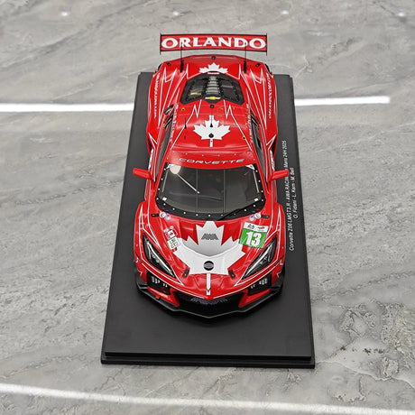 Chevrolet 2025 Corvette Z06 GT3.R #13 1:18 AWA Racing 24h Le Mans Resin-Sammlermodell von Spark – siehe 2