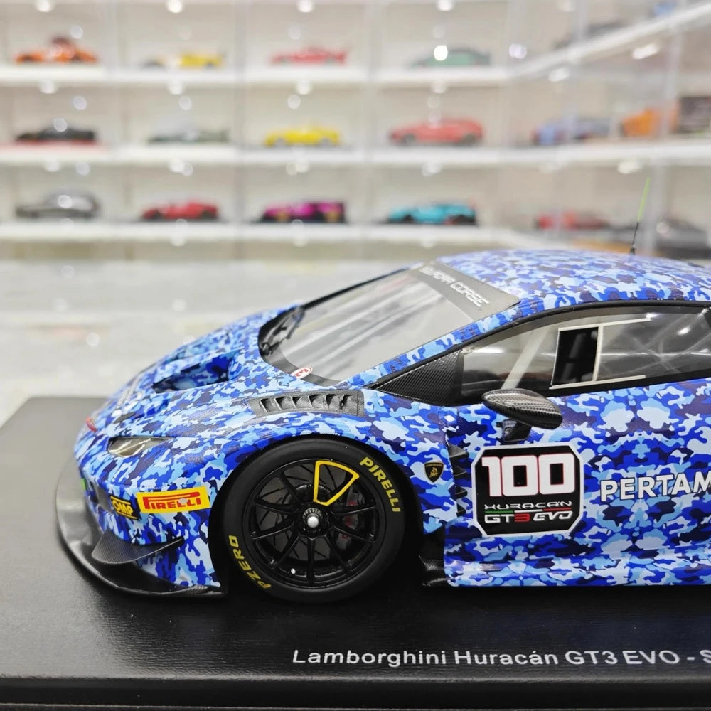 [Spark] 1:18 Lamborghini 2018 Huracan GT3 Evo Squadra Crose Model Car Resin