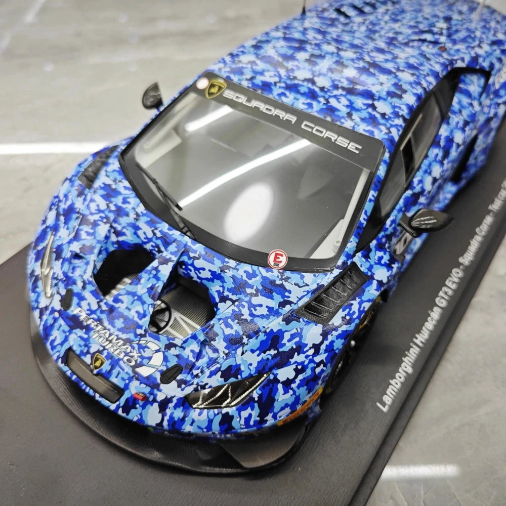 [Spark] 1:18 Lamborghini 2018 Huracan GT3 Evo Squadra Crose Model Car Resin