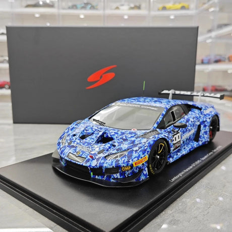 [Spark] 1:18 Lamborghini 2018 Huracan GT3 Evo Squadra Crose Model Car Resin