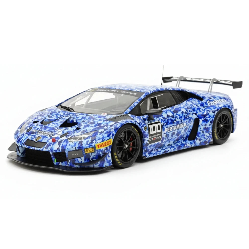[Spark] 1:18 Lamborghini 2018 Huracan GT3 Evo Squadra Crose Model Car Resin