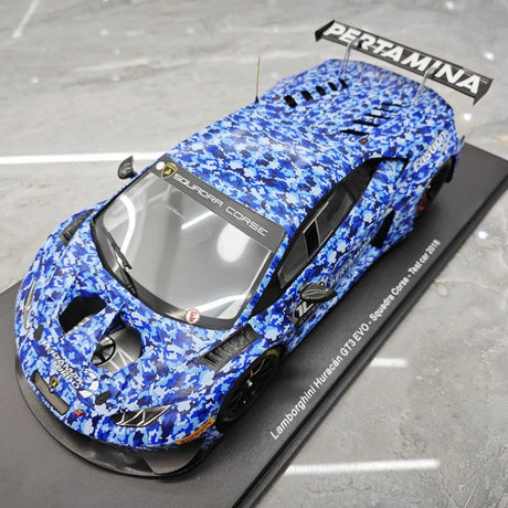 [Spark] 1:18 Lamborghini 2018 Huracan GT3 Evo Squadra Crose Model Car Resin