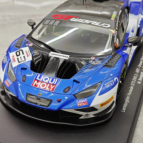 Lamborghini 2025 Huracan GT3 EVO2 #63 1:18 Gewinner 24h Spa Resin-Sammlermodell von Spark – siehe 11