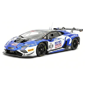Lamborghini 2025 Huracan GT3 EVO2 #63 1:18 Voittaja 24h Spa -hartsikeräilymalli Spark :ltä – katso 16
