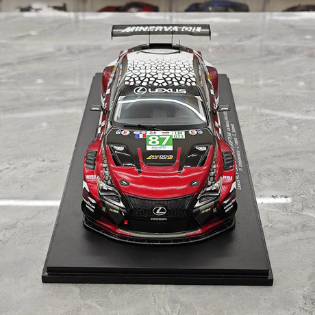 Lexus 2025 RC Spark의 24시간 르망 레진 수집 모델 1:18 LMGT3 #87 - 뷰 2