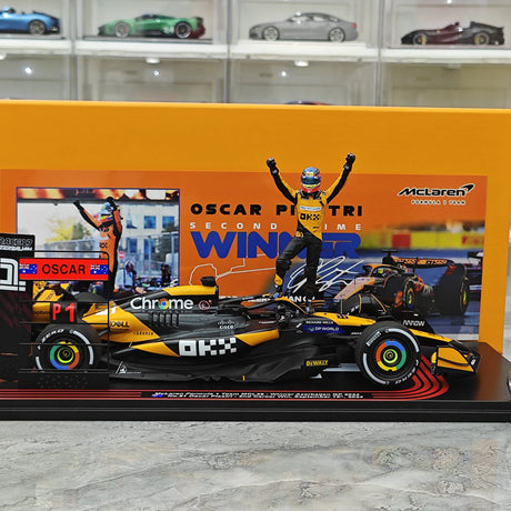 1:18 McLaren 2024 MCL38 #81 Aserbaidschan GP Oscar Piastri F1 Resin-Modell von Spark – Ansicht 16