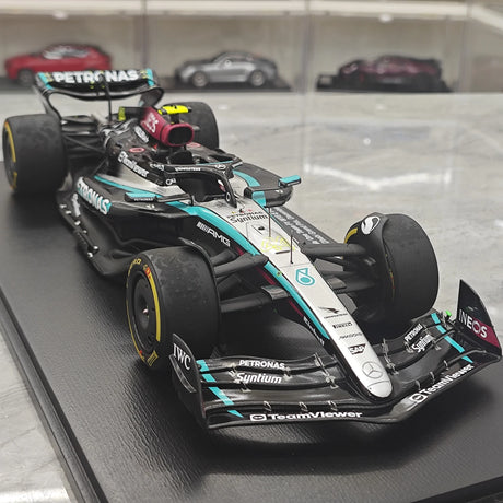 1:18 Mercedes–AMG 2024 F1 W15 E Performance #44 Abu Dhabi GP Lewis Hamilton F1 Resin-Modell von Spark – siehe 10