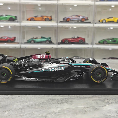1:18 Mercedes–AMG 2024 F1 W15 E Performance #44 Abu Dhabi GP Lewis Hamilton F1 Harzmodellauto von Spark – Ansicht 9