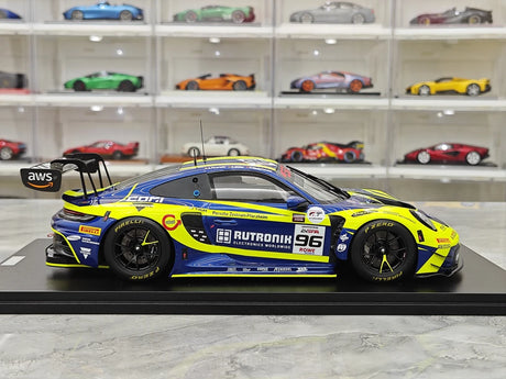 1:18 Porsche 2025 911 992 GT3 R #96 Spark 제작 24시간 스파 모델 카 - 9번 보기