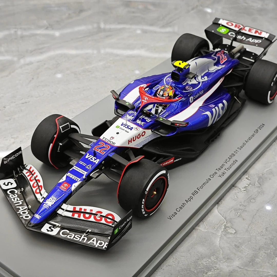 1:18 Racing Bulls 2024 VCARB 01 #22 Saudi Arabian GP Yuki Tsunoda F1 Resin-Modell von Spark – Ansicht 4