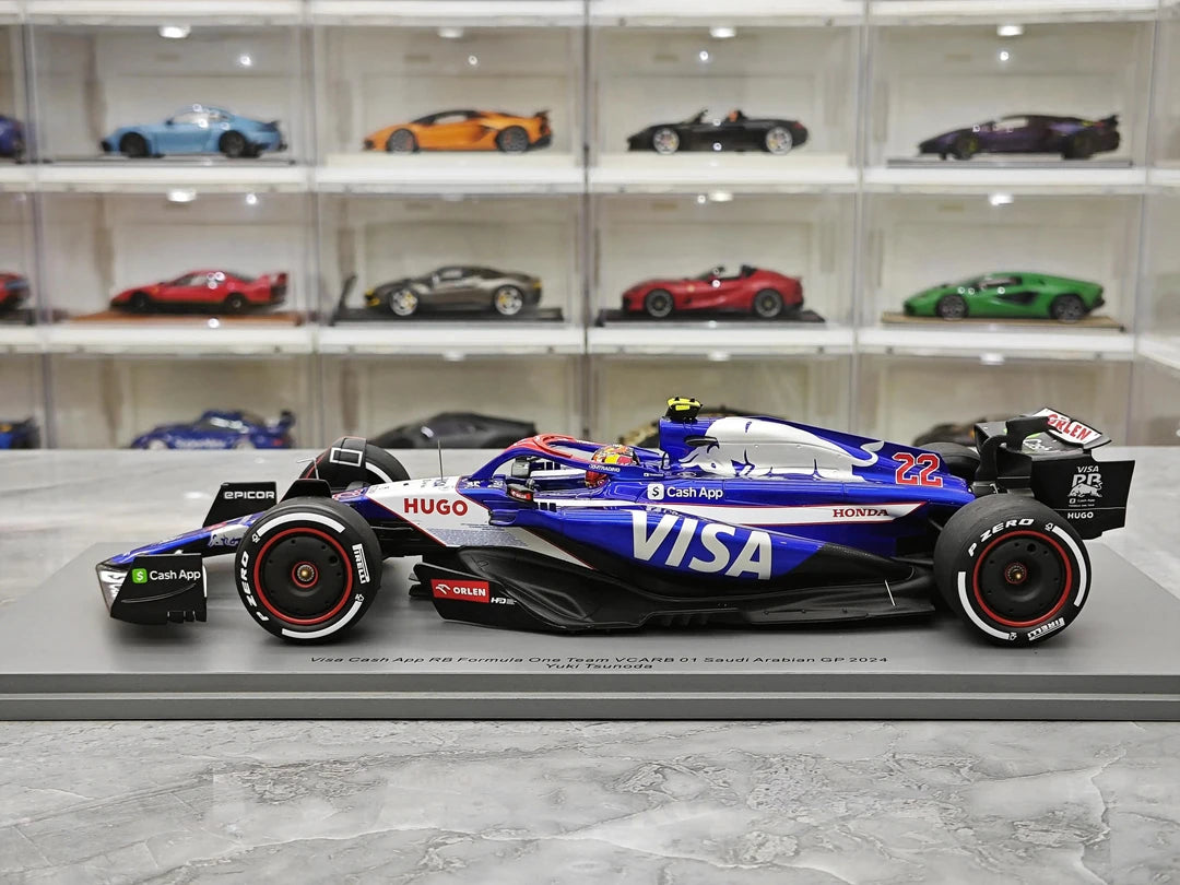 1:18 Racing Bulls 2024 VCARB 01 #22 Saudi Arabian GP Yuki Tsunoda F1 Harzmodellauto von Spark – Ansicht 5