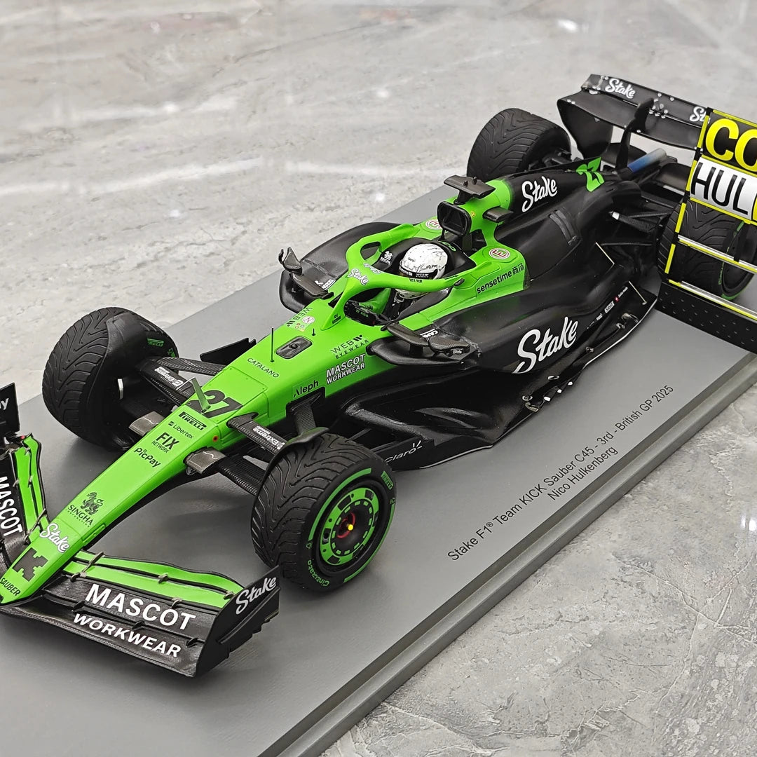1:18 Sauber 2025 C45 #27 British GP Nico Hülkenberg F1 Resin-Modell von Spark – Ansicht 4