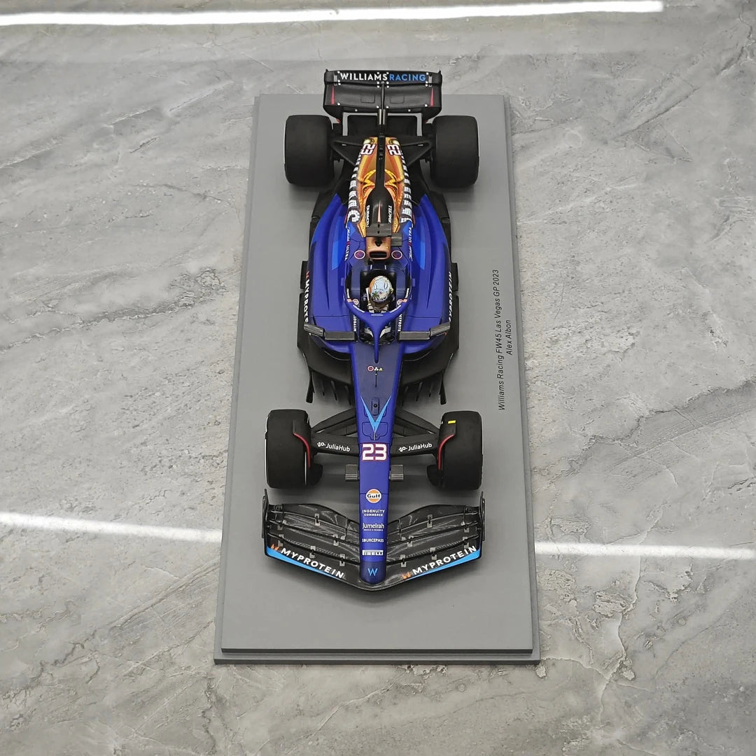 1:18 Williams 2023 FW45 #23 Las Vegas GP Alex Albon F1 Resin-Modell von Spark – Ansicht 2