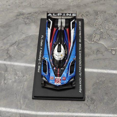 1:43 Alpine 2025 A424 #35 Le Mans model car by Spark - view 2