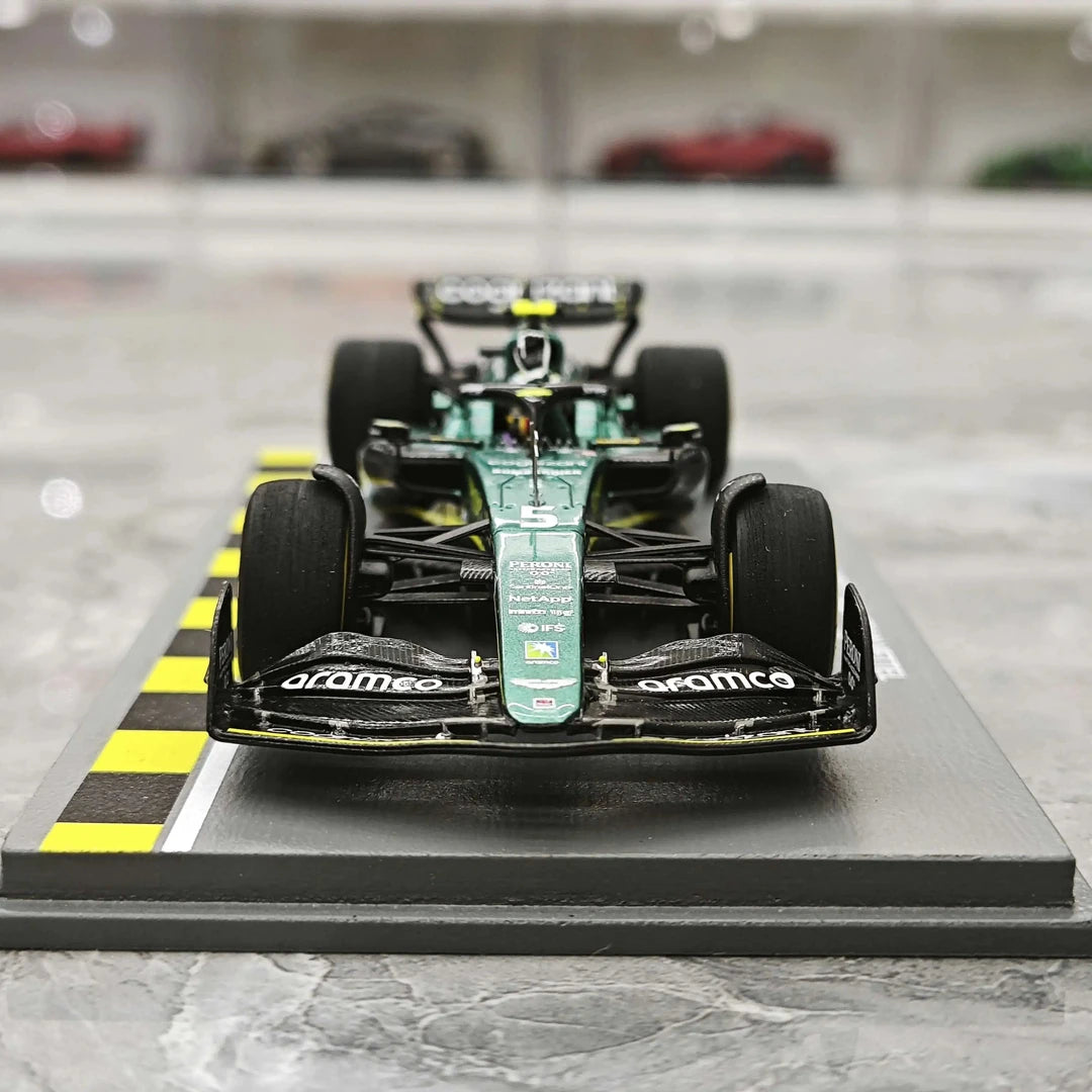 1:43 Aston Martin 2023 AMR22 #5 Japanese GP Sebastian Vettel F1 model car by Spark - view 1