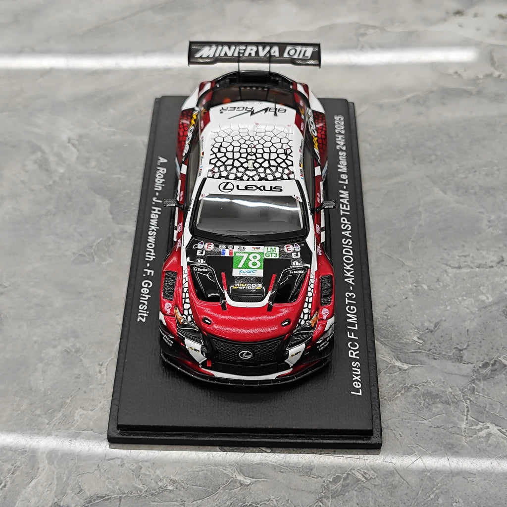 Lexus 2025 RC F LMGT3 #78 1:43 modèle de collection en résine 24h Le Mans par Spark - vue 2