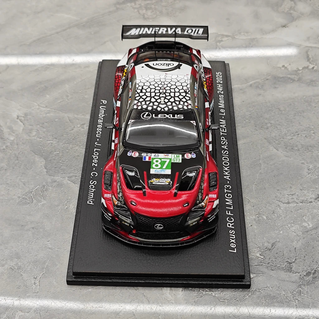 Lexus 2025 RC F LMGT3 #87 1:43 modèle de collection en résine 24h du Mans par Spark - vue 2