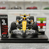 1:43 McLaren 2024 MCL38 #4 Singapore GP Lando Norris F1 model car by Spark - view 1