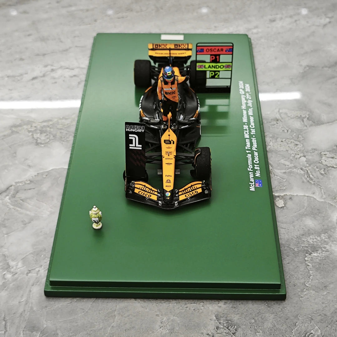 1:43 McLaren 2024 MCL38 #81 Hungarian GP Oscar Piastri F1 model car by Spark - view 2