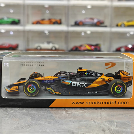 1:43 McLaren 2025 MCL39 #81 أبوظبي GP أوسكار بياستري F1 نموذج سيارة من الراتنج من إنتاج Spark - عرض 15
