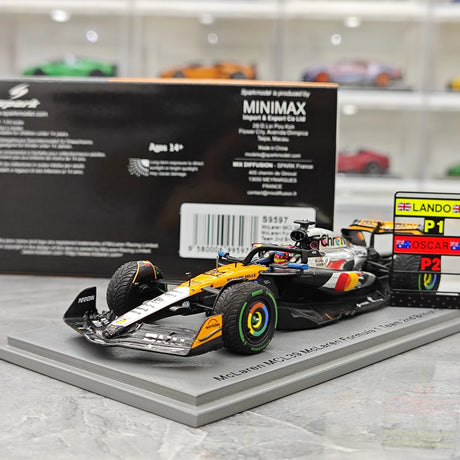 1:43 McLaren 2025 MCL39 #81 GP بريطانيا أوسكار بياستري، نموذج سيارة من الراتنج F1 من إنتاج Spark - عرض 16