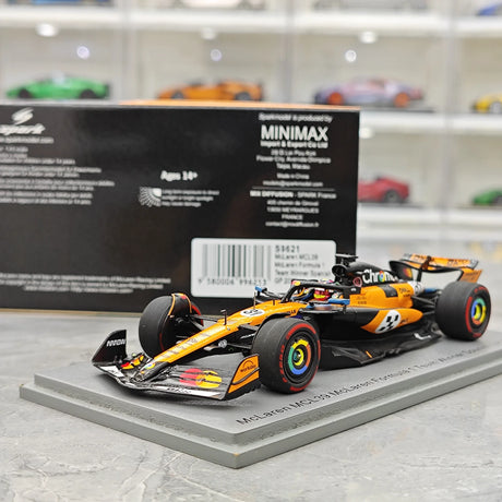 1:43 McLaren 2025 MCL39 #81 GP espanhol Oscar Piastri F1 modelo de resina da Spark - ver 14