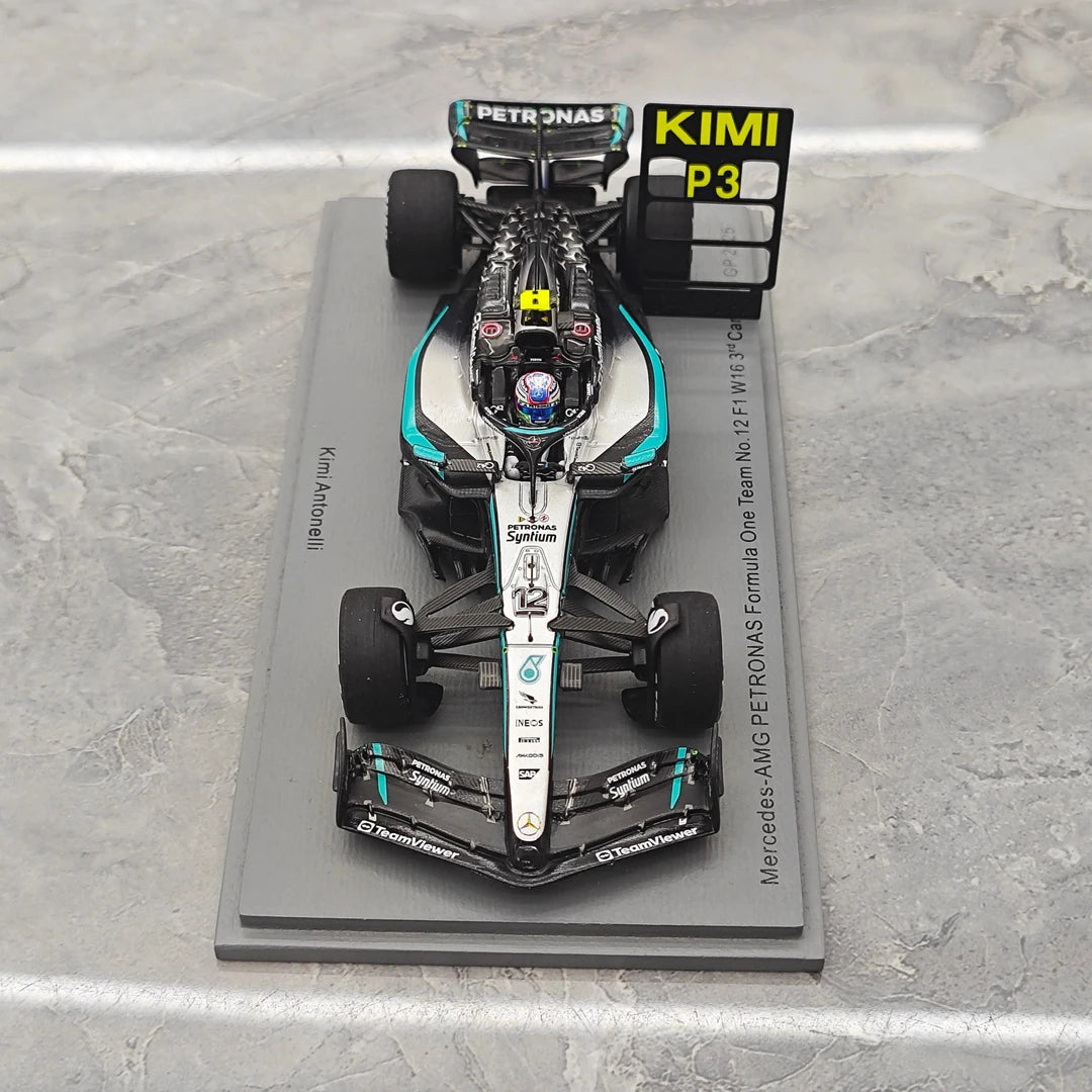 1:43 Mercedes-AMG 2025 F1 W16 #12 Canadian GP Andrea Kimi Antonelli F1 model car by Spark - view 2