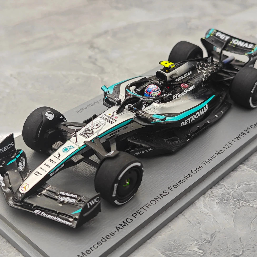 1:43 Mercedes-AMG 2025 F1 W16 #12 Canadian GP Andrea Kimi Antonelli F1 model car by Spark - view 4