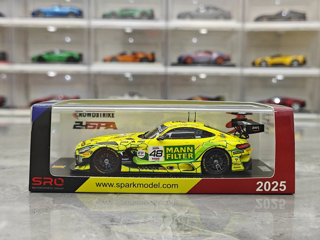 1:43 Mercedes-AMG 2025 GT3 EVO voiture modèle Spa 24h #48 par Spark - vue 13