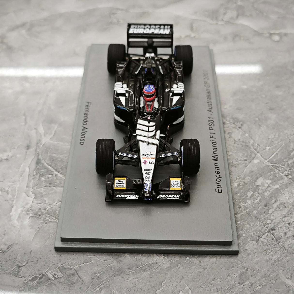 1:43 Minardi 2001 PS01 #21 Australian GP Fernando Alonso F1 Harzmodellauto von Spark – Ansicht 2