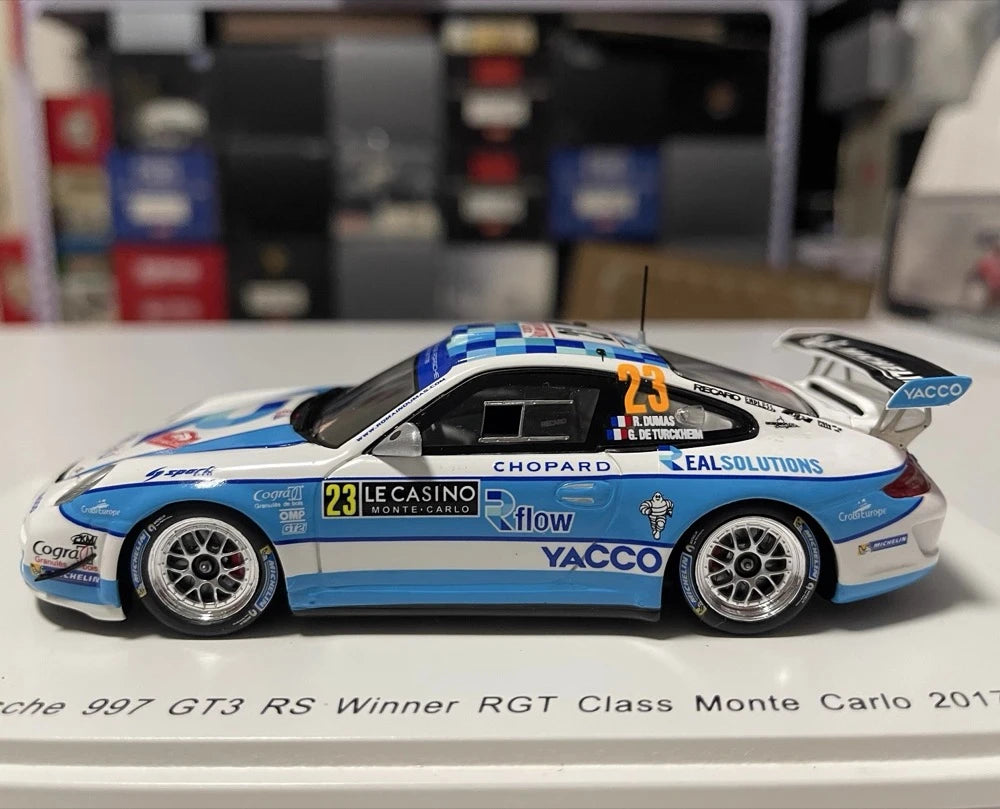 [Spark] 1:43 Porsche 2017 911 997 GT3 RS Winner RGT Class Monte Carlo Model Car Resin