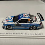 [Spark] 1:43 Porsche 2017 911 997 GT3 RS Winner RGT Class Monte Carlo Model Car Resin
