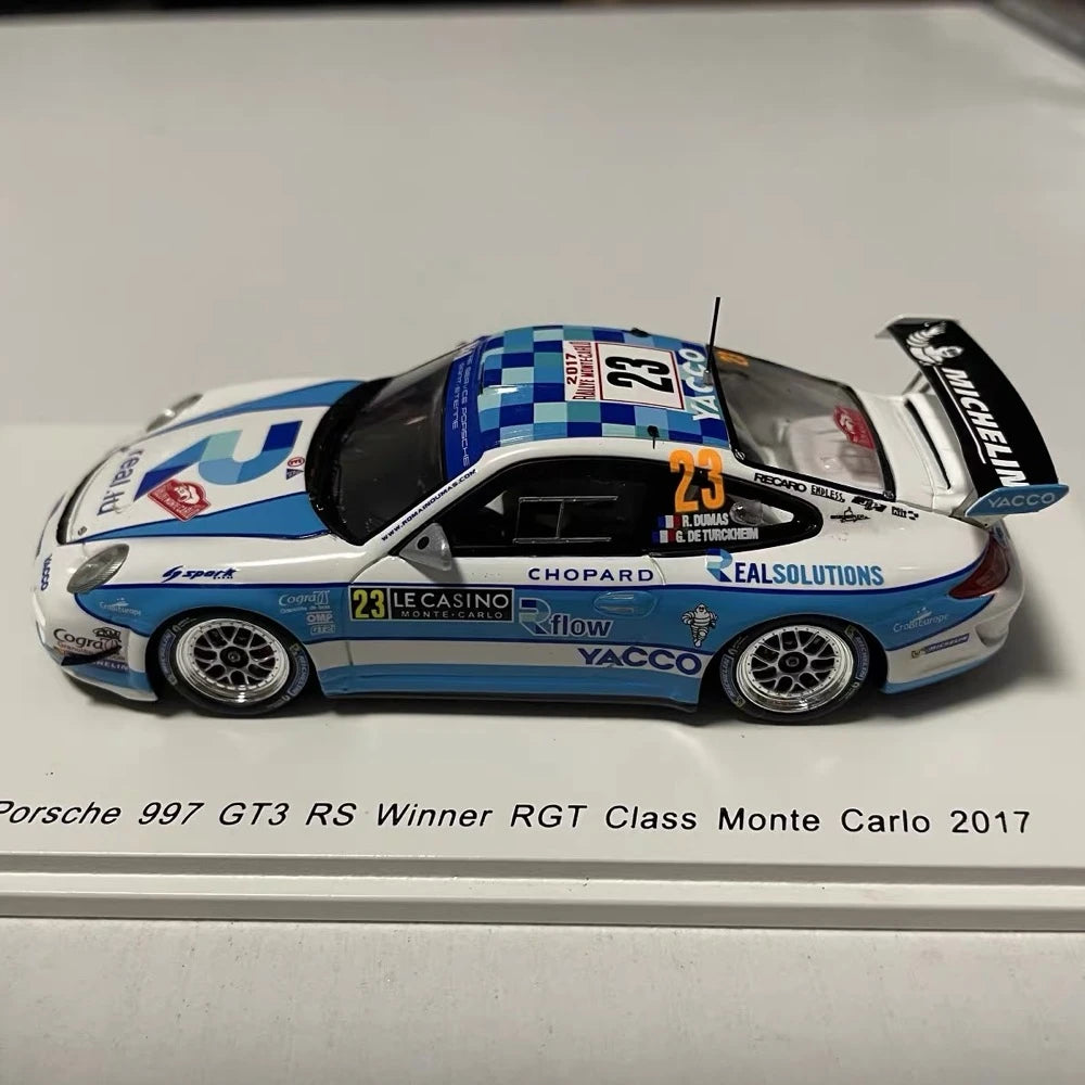 [Spark] 1:43 Porsche 2017 911 997 GT3 RS Winner RGT Class Monte Carlo Model Car Resin