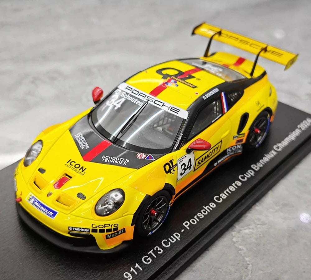 [Spark] 1:43 Porsche 2024 911(992) GT3 #34 - Porsche Carrera Cup Model Car Resin / Closed Body