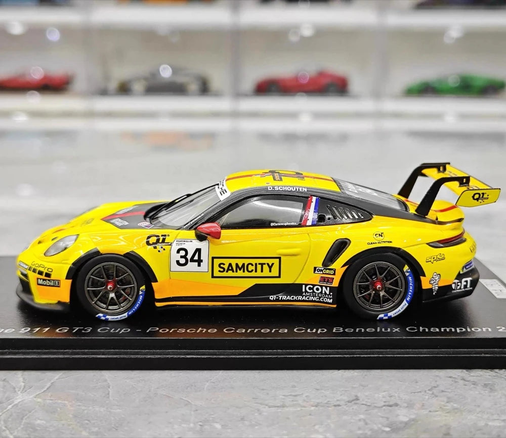 [Spark] 1:43 Porsche 2024 911(992) GT3 #34 - Porsche Carrera Cup Model Car Resin / Closed Body