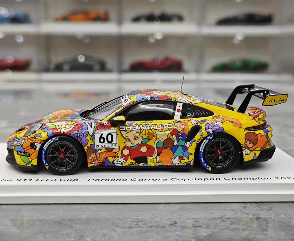 [Spark] 1:43 Porsche 2024 911 992 GT3 #60 - Porsche Carrera Cup Model Car Resin / Closed Body