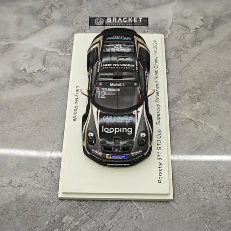 1:43 Porsche 2024 911 GT3 Cup Larry ten Voorde #12 Porsche Supercup Champion model car by Spark - view 2