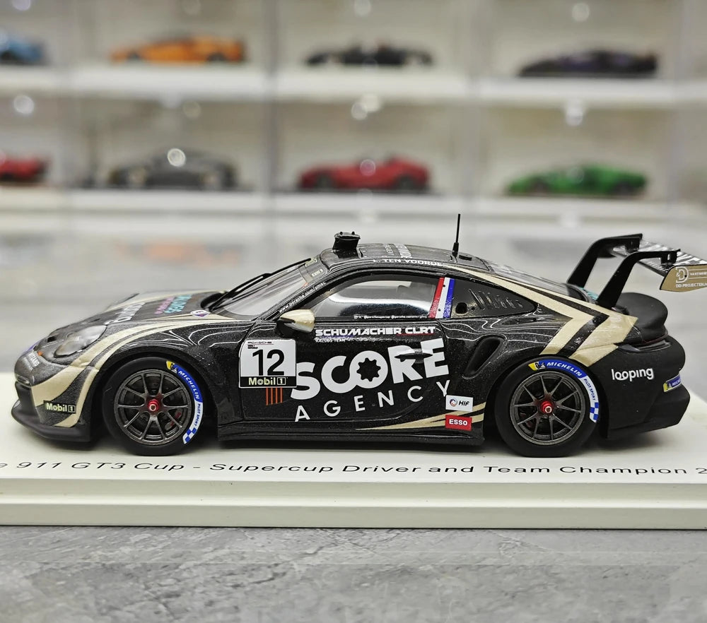 1:43 Porsche 2024 911 GT3 Cup Larry ten Voorde #12 Porsche Supercup Champion model car by Spark - view 5