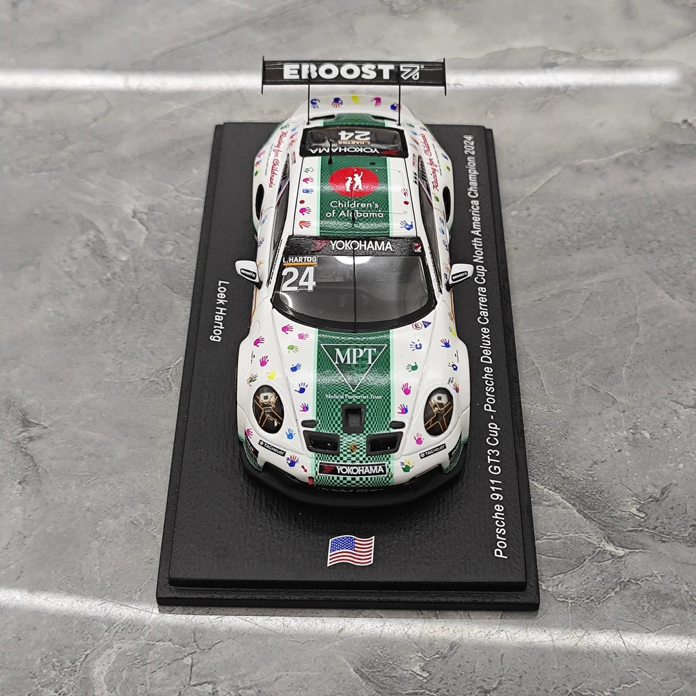 1:43 Porsche 2024 911 GT3 Cup #24 Porsche Carrera Cup Le Mans model car by Spark - view 2
