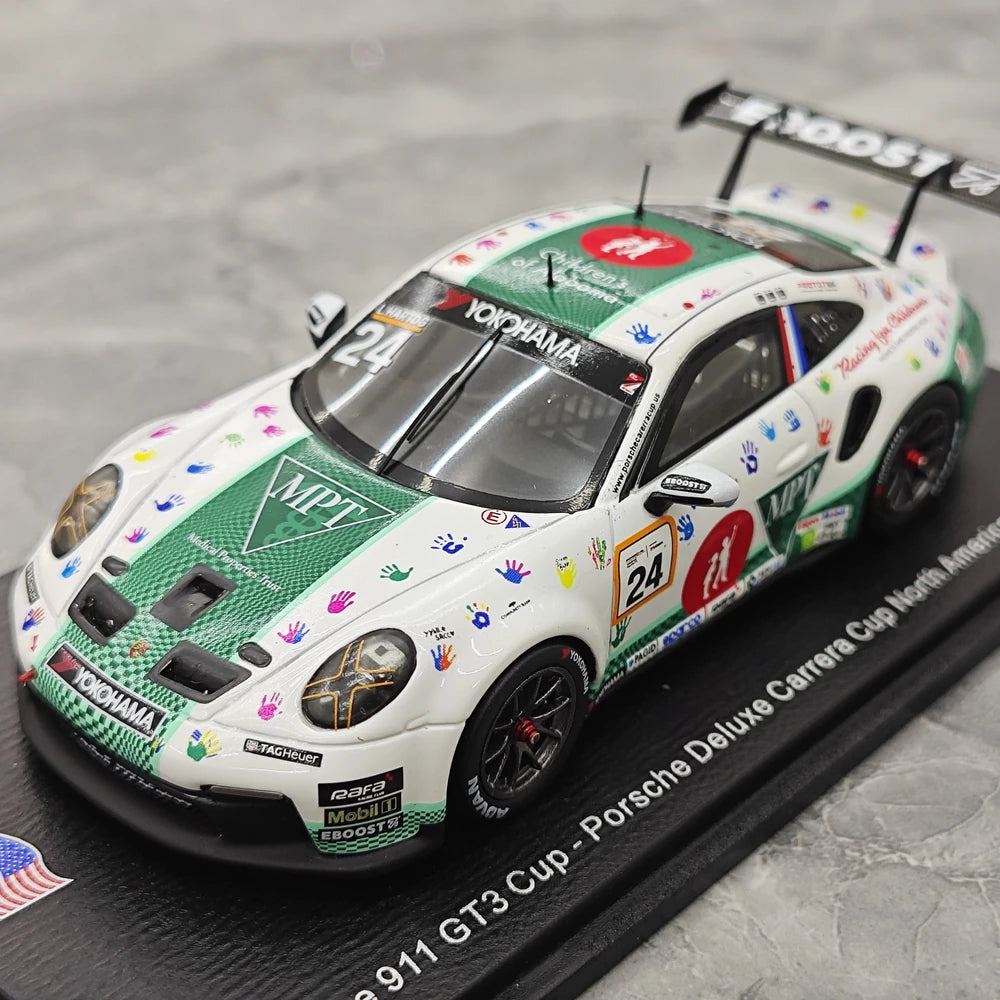 1:43 Porsche 2024 911 GT3 Cup #24 Porsche Carrera Cup Le Mans model car by Spark - view 4