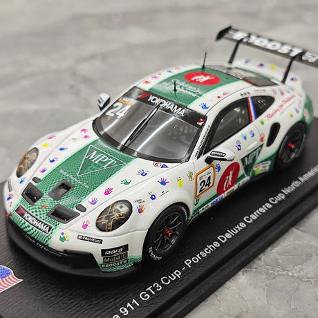 1:43 Porsche 2024 911 GT3 Cup #24 Porsche Carrera Cup Le Mans model car by Spark - view 4
