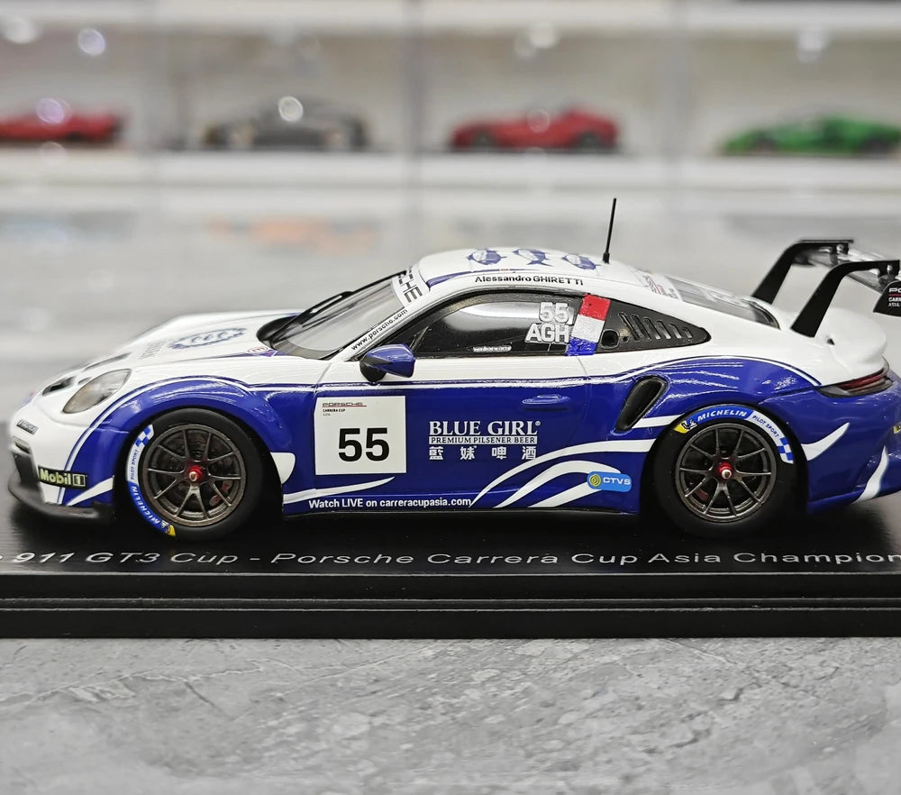 1:43 Porsche 2024 911 GT3 Cup #55 Porsche Carrera Cup Le Mans model car by Spark - view 5